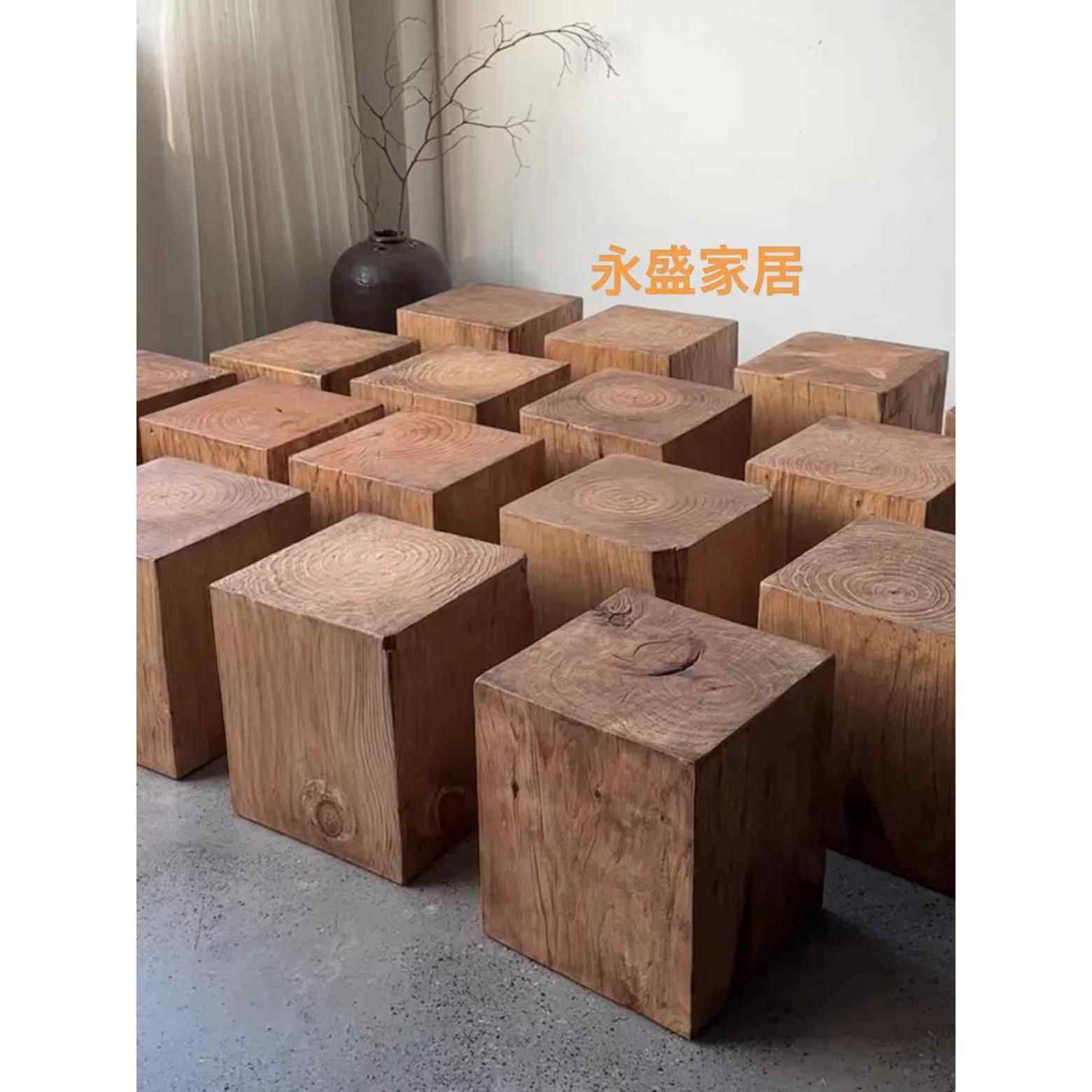 酒店民宿摆件沙发边几根雕实木墩子花架底座角几树桩茶几矮凳木桩,住宅家具,根雕凳子,淘宝优惠券,粉丝福利购,淘宝优惠卷