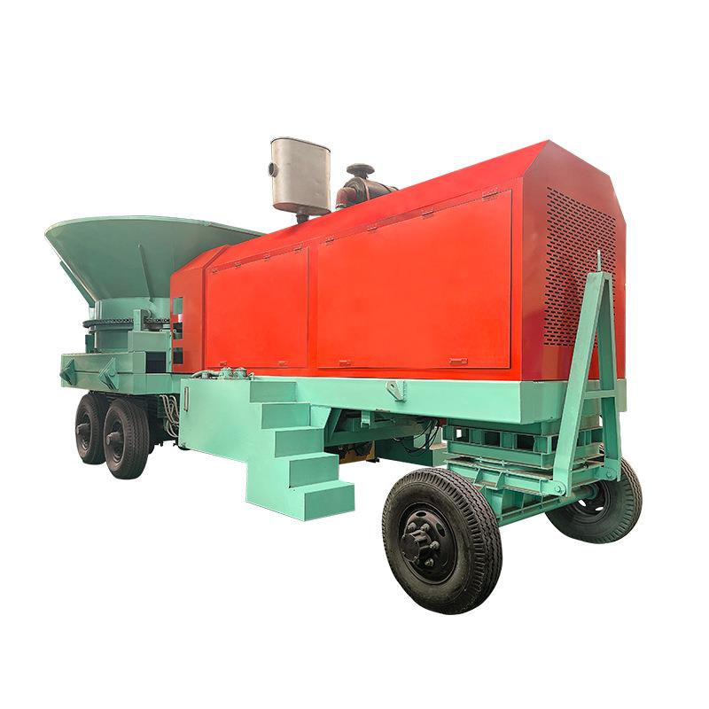移动型木材树根大型圆盘破碎机树墩树枝模板废旧家具圆盘粉碎机
