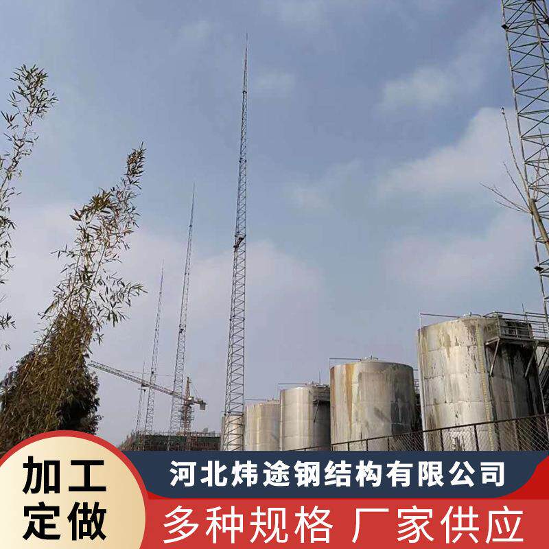多种避雷塔圆钢角钢结构建筑避雷针塔高层独管塔仿生树避雷塔