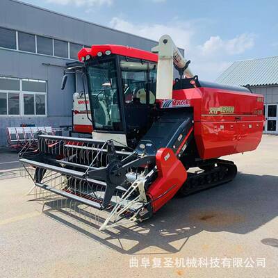 1288全喂入式联合收割机130马力履带式家用稻谷收获机高效
