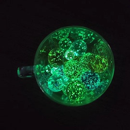 30mm发光夜明珠子儿童玩具水晶弹珠夜光玻璃球鱼缸荧光琉璃珠装饰