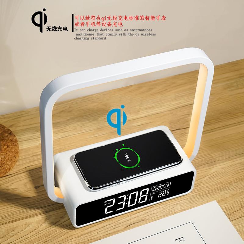 新款机10灯W无钟线快速充台大显示B18屏时闹钟卧手室床头夜灯led