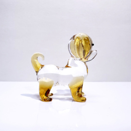 生肖小狗琉璃摆件创意汽车饰品水晶玻璃定制十二生肖动物属相