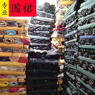 工厂皮革围裙 加厚车间水产围裙 防水防油皮围裙黑色PU围裙