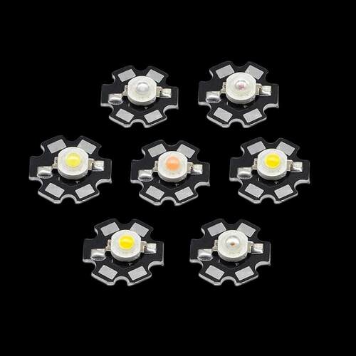 3W高亮晶元led灯珠直流3.7V5V12伏24v电池电瓶小灯板手电筒射灯芯