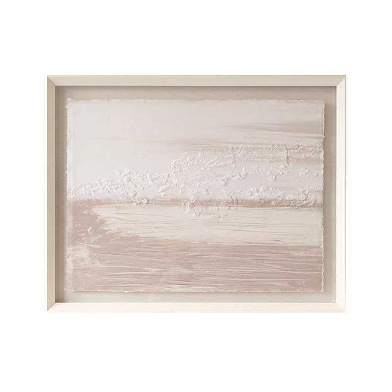 手绘油画餐厅客厅沙发背景墙奶油法式高级肌理感轻纯装饰画风挂画
