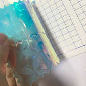 厂家直销 手袋箱包料 压纹TPU幻彩面料 0.5mm透明镭射幻彩TPU薄膜