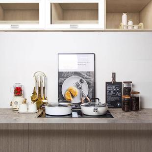 现代简约厨房展厅套装样板房间储物罐锅具装饰画咖啡餐厅摆件组合