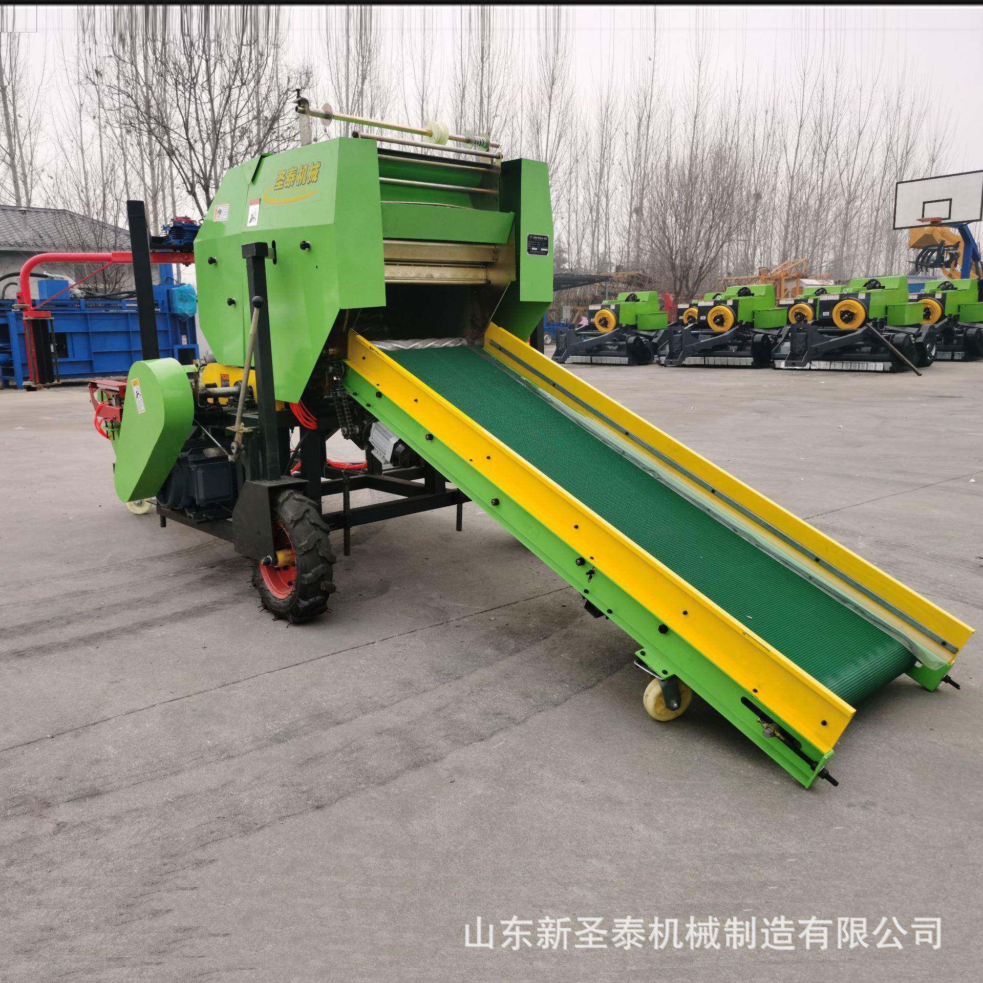 青储黄储饲料打捆包膜机全自动7070打捆包膜机牛场养殖打包机