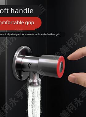 埃美柯角阀304不锈钢三角阀陶瓷阀芯4分加厚进水阀饮用水八字阀