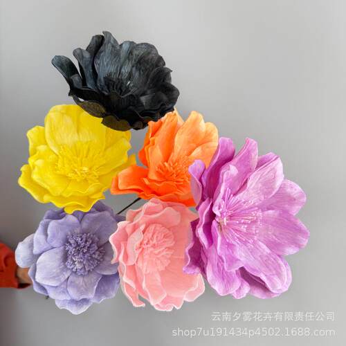 通草TCBH百合仿真花手时尚新款干花家居婚花工庆装饰插花拍摄道大