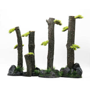 仿真树干直条沉木杜鹃根香槟树桩森林盆景水草缸雨林造景鱼缸