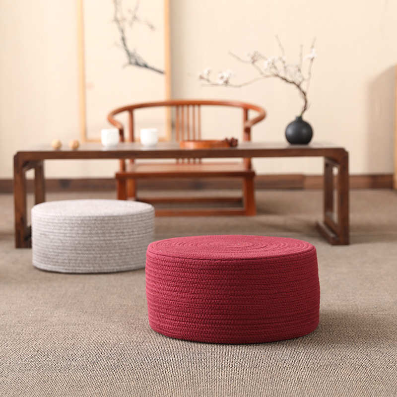 厚垫子坐地上的榻榻米凳子懒人坐墩圆形蒲团坐垫北欧客厅地板垫子