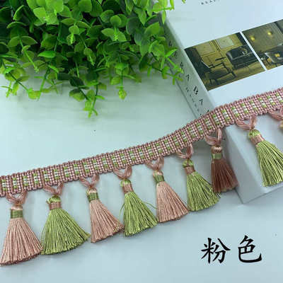 窗帘花边配件辅料抱枕装饰流苏吊坠吊穗美式双色小吊球珠子花边