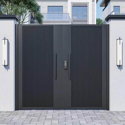 户别外母铝合庭院门农/村自建房院子花金园墅门铝艺单双开了门