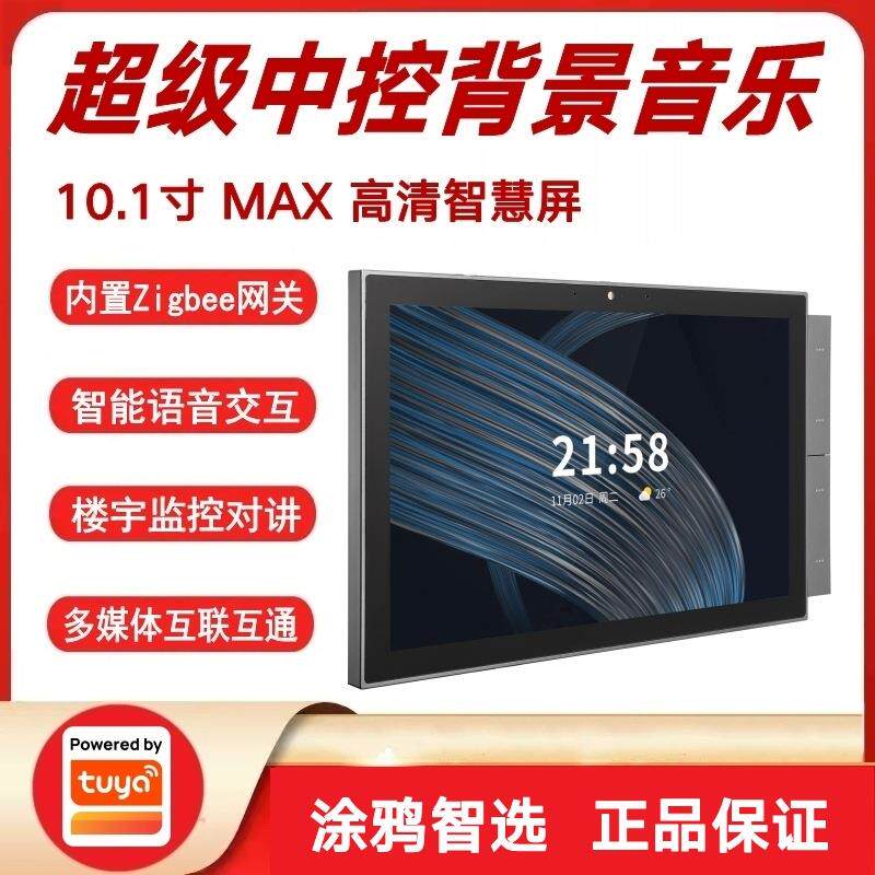涂鸦方案10.1寸高清智慧屏背景音乐分区主机智能屏TPA10-M1M2