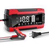 124.6V10A铁锂电充电器2.6V101A电充电器12v白屏红色铅酸电瓶充池