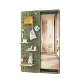 隐形全身镜推拉关闭隐藏全身镜子贴墙可遮挡壁挂洞洞板玄关全身镜