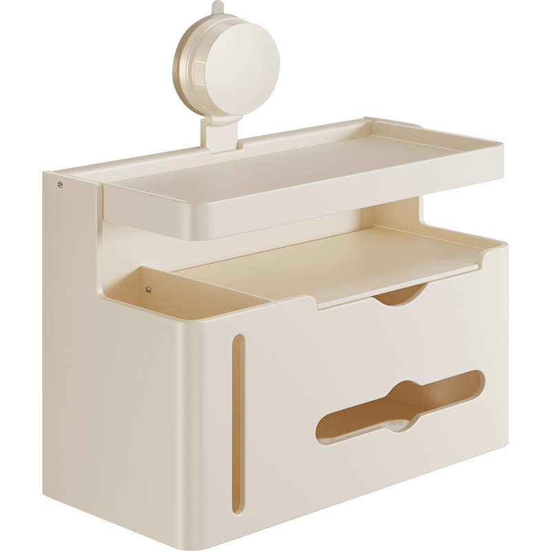 卫生间吸盘纸巾盒壁挂免打孔浴室厕纸盒抽纸卷纸卫生纸收纳置物架