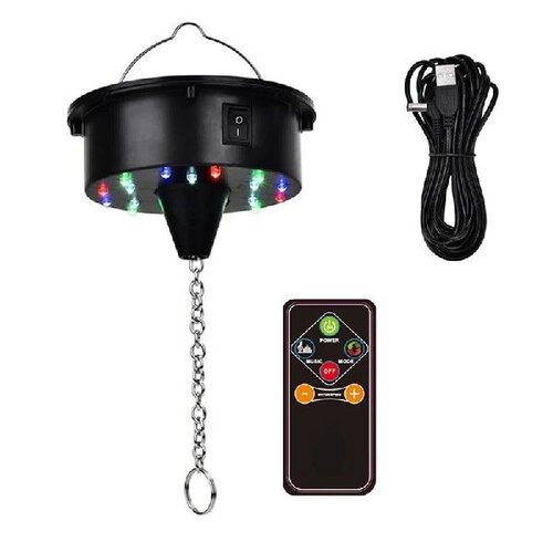 Rotating Disco Ball Motor Lights With Remote,18 Leds For 12
