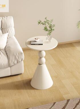 奶油风沙发头边几小极茶几圆桌PAA子红客厅床边桌网网红角几简床