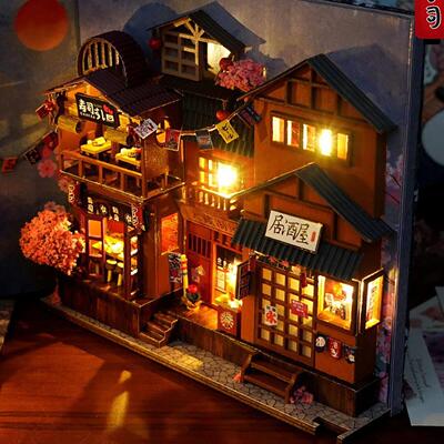 3D Wooden Puzzle DIY Book Nook Kit Bookend Shelf Insert Alle