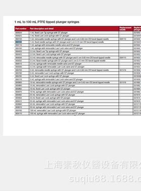 SGE进样针008102固定针头气密性1ML进样针