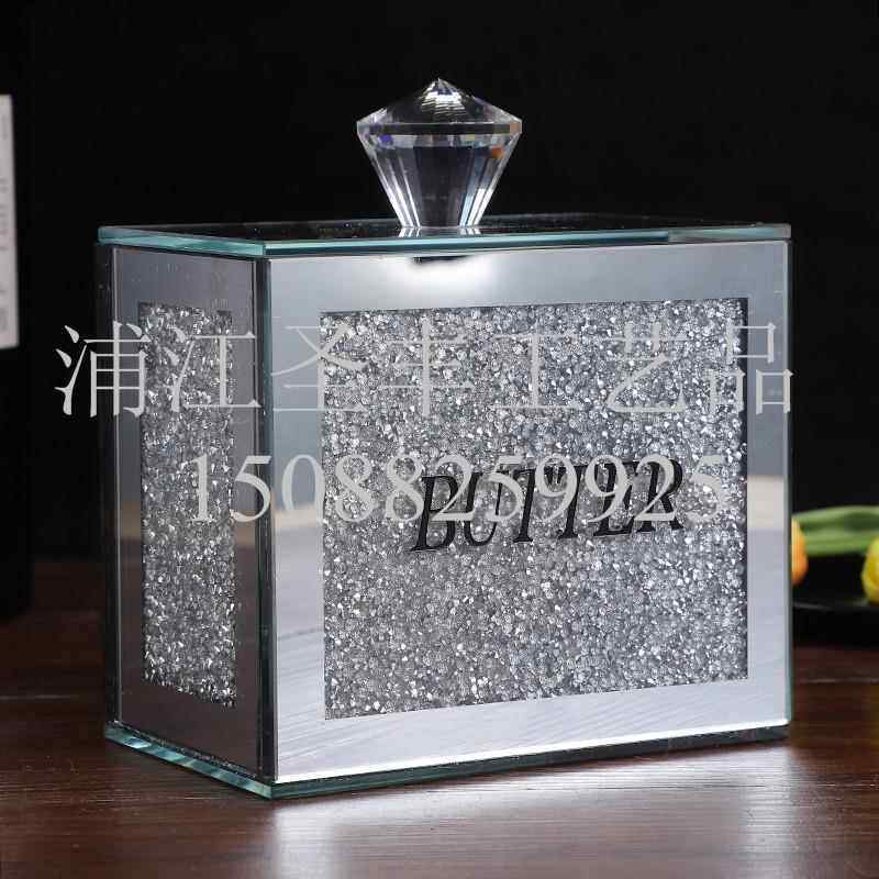 水晶玻璃透明带盖黄油罐盅缸盘碗碟调料罐缸餐厅奶酪缸罐