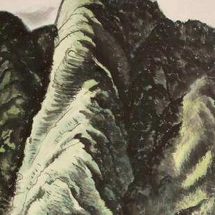 饰画水墨办室公画画客厅画壁 井ELK冈山名画家李绘可染纯手山水装