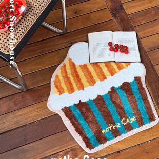 nothe 原创毛绒柔软地垫 Case「香橙麦芬」可爱地毯入户门脚垫