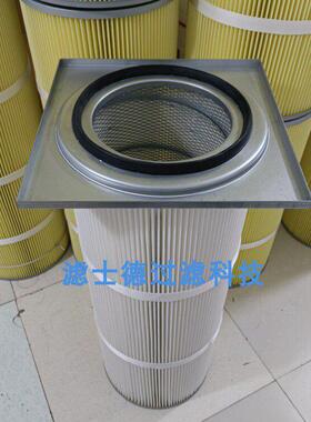 工业吹尘器滤筒方盖除尘滤筒激光切割静电阻燃覆膜方法兰粉尘滤芯