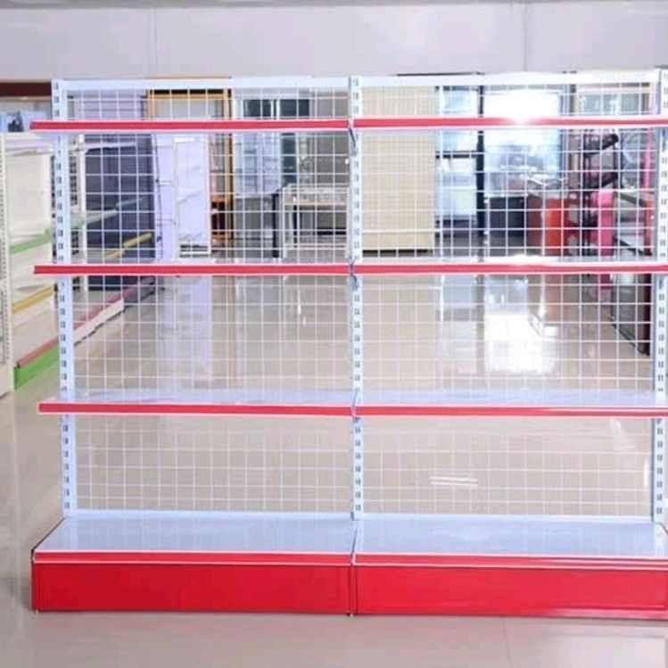 超市货架单面双面小卖部零食便利店文具士多店中岛网格货架子