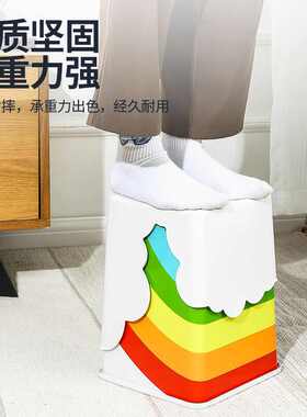 ZRr儿童房彩虹垃圾桶翻盖男孩女孩卧室可爱高颜值卡通带盖大容量