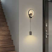 过道北欧背景走廊轻墙墙卧室灯具灯简约现代壁灯奢床头灯客厅长条