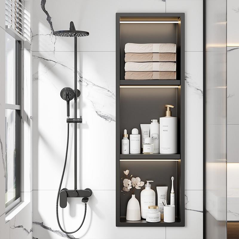 不锈钢壁龛隔板卫生间浴室金属电视不锈钢壁龛嵌入式柜成品置物架