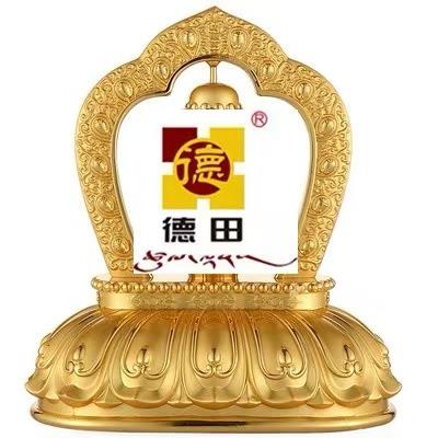 德田转轮车载摆件第八代合金转筒转筒太阳能摆件