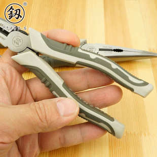 钳咀尖尖寸口工具小-钳尖嘴fo多功能钳福冈钳子8长嘴钳子省力1306