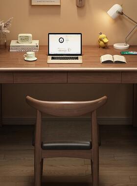 全实木书桌40/50CM宽写字桌家用中学生学习桌子卧室小户型电脑桌