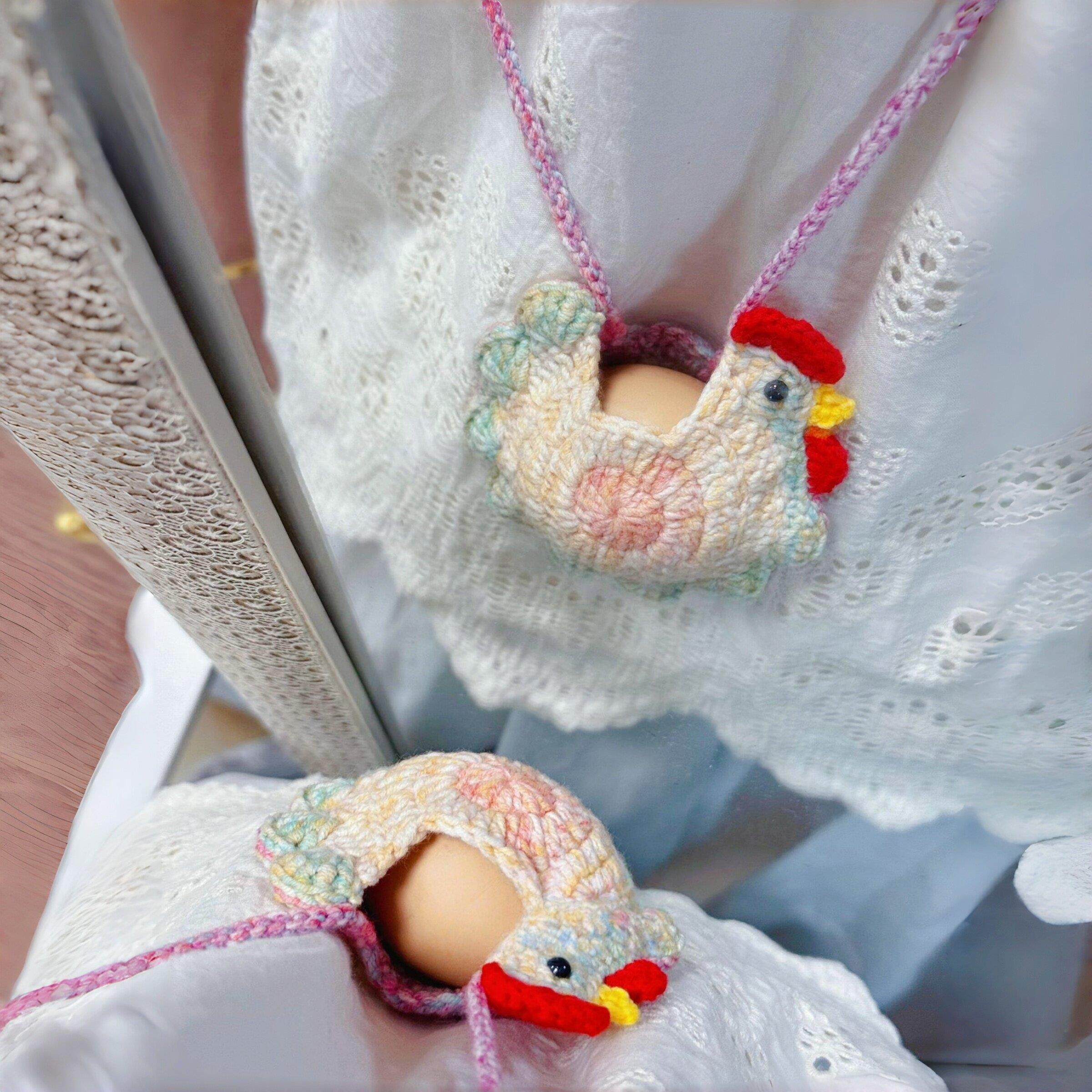 咕咕鸡钩织成品鸡蛋兜玩偶端午节立夏袋挂件鸡蛋兜小鸡包玩具挂件图片