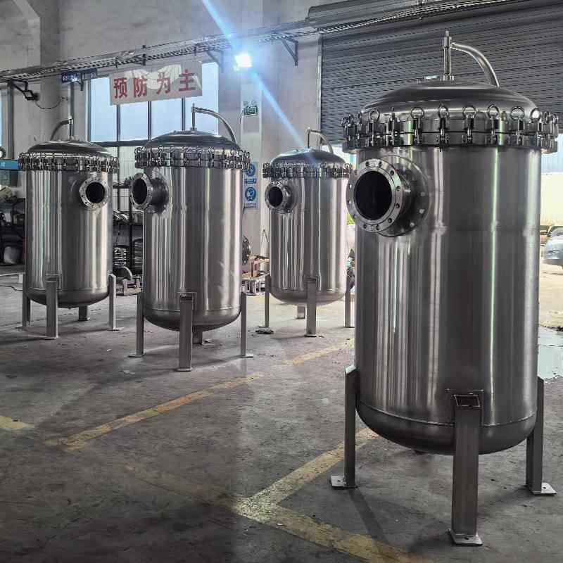器袋式过Φ195~Φ滤器水工业冷却水过滤循环固液离不锈钢袋式过分