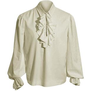 ruffle shirt collar festival stage Women costume
