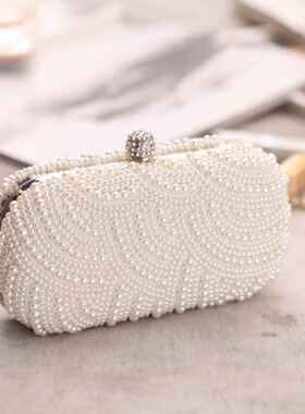 潮牌韩版晚宴包手拿包名媛礼服包链条小方包手提包镶钻女包新娘包