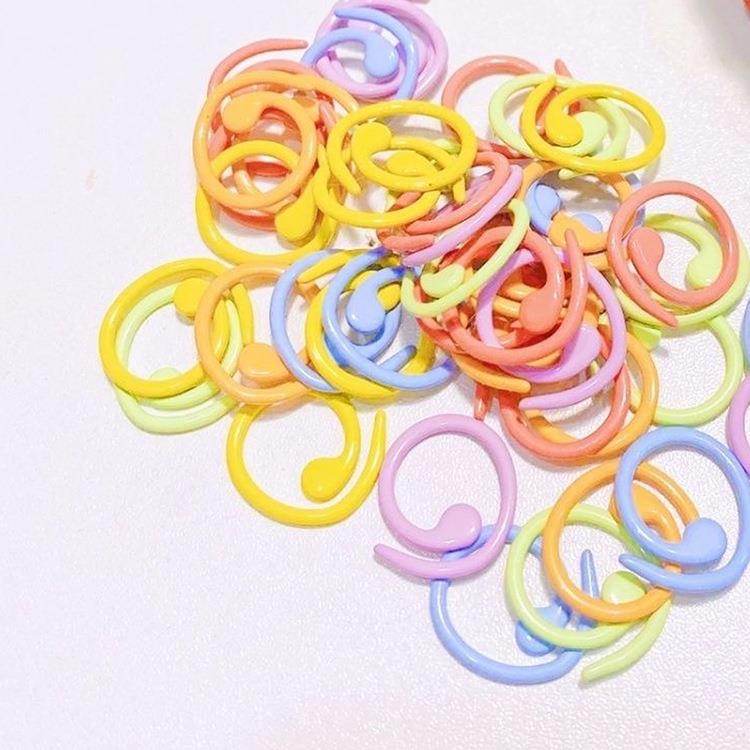 金彩色记383圈饰品弹簧金圈小号号编织开属口式豆芽属烤漆记号扣