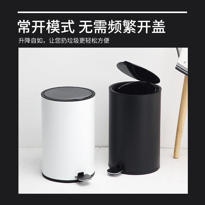 不锈钢垃圾桶家用带盖厨房客厅北欧创意纸篓大号厕所卫生间垃圾桶
