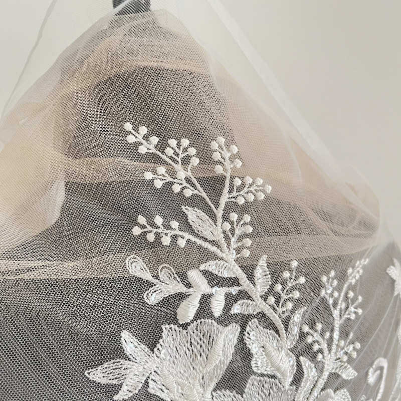 新款树叶刺绣网纱蕾丝花朵 大拖尾裙摆婚纱diy装饰面料花边辅料,居家布艺,布贴,淘宝优惠券,粉丝福利购,淘宝优惠卷