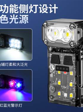 伏者跨境新款多功能强光挥充手电筒头灯手感应电工作灯迷你击便携