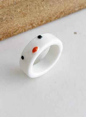 cartoon ring cute resin rings index finger knuckle ring 戒指