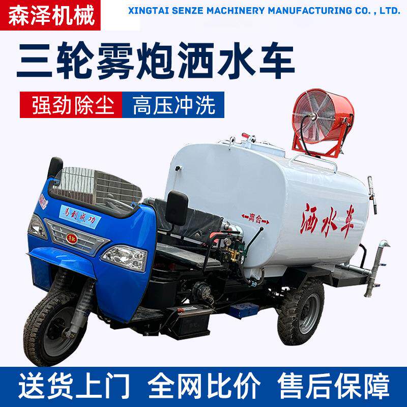 柴油电动三轮雾炮洒水车厂家立方工地除尘小型雾炮车环卫洒水车