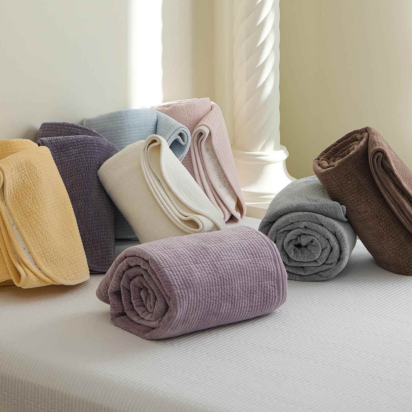 韩式秋冬款一面宝宝绒一面全棉绗缝夹棉床盖学生宿舍炕盖防滑床单