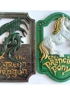 独立站龙马精神家居树脂工艺品室内装饰挂件花园庭院装饰品